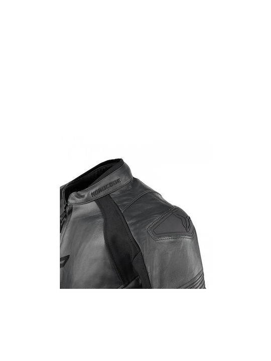 Nordcode Racer Men's Motorcycle Jacket Leather 4 Seasons Black