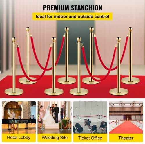 Vevor Safety Barrier Post Gold 1.5m GLZJSQTHR8JT00001V0