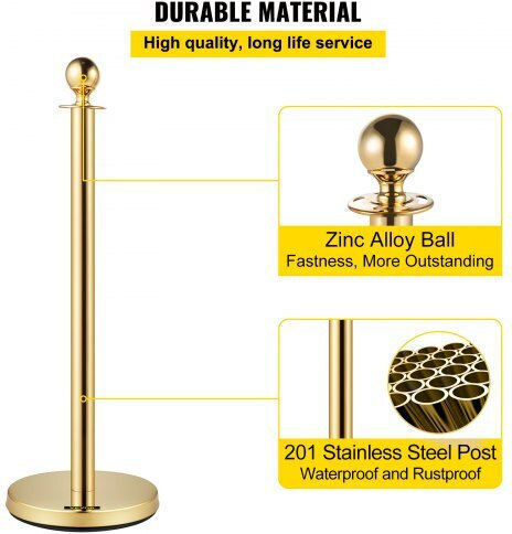 Vevor Safety Barrier Post Gold GLZJS1.5M3GHRS4JTV0