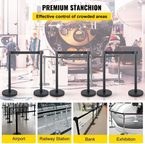 Vevor Safety Barrier Post Black GLZHSHDJTZGT6K2UKV0