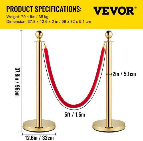 Vevor Safety Barrier Post Red TDZQTHRSGLZJ67FVUV0
