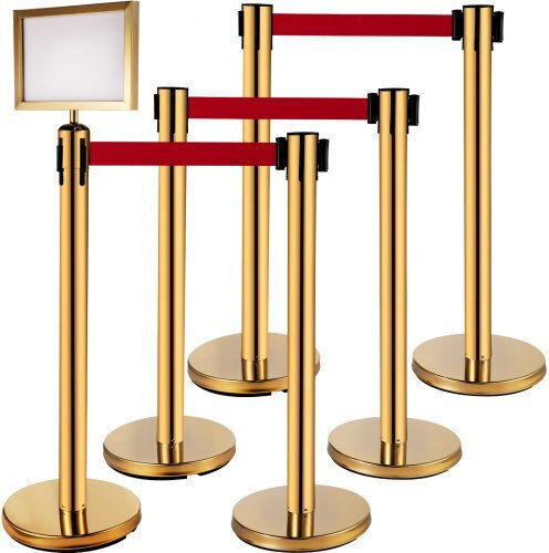 Vevor Safety Barrier Post Gold GLZ-CBTZ-JS-6JT01V0