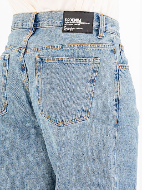 Omar Men's Jeans Pants with Loose Straight Fit Blue
