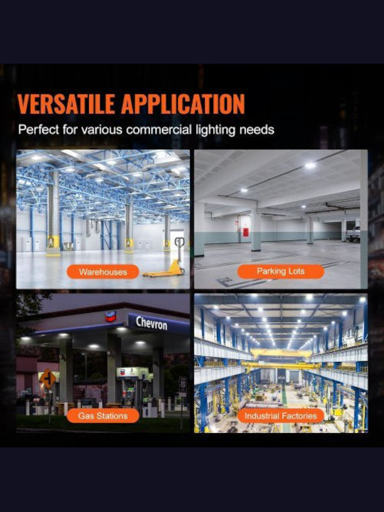 Vevor Стенно Външно Осветително Тяло LED IP65 150W с Студено бяло Светлина
