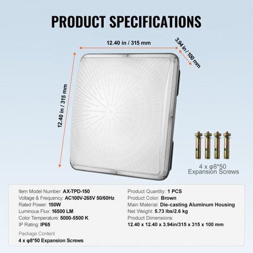 Vevor Wandmontierte Außenleuchte LED IP65 150W mit Kaltweiß Licht