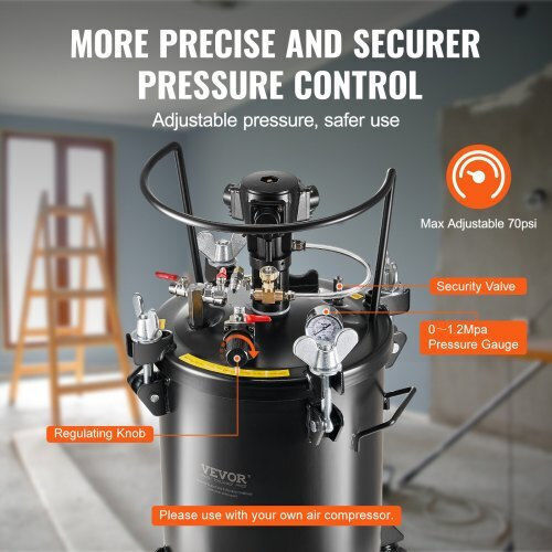 Vevor Air Spray Paint Gun Floating Tumbler 4mm