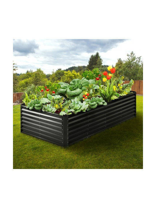 Vevor Γλάστρα Μεταλλική Σκούρο Γκρι 240x120x60εκ.