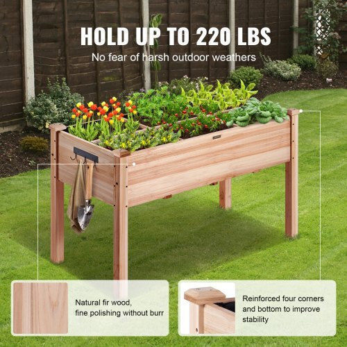 Vevor Γλάστρα Ξύλινη 120x58x76εκ.