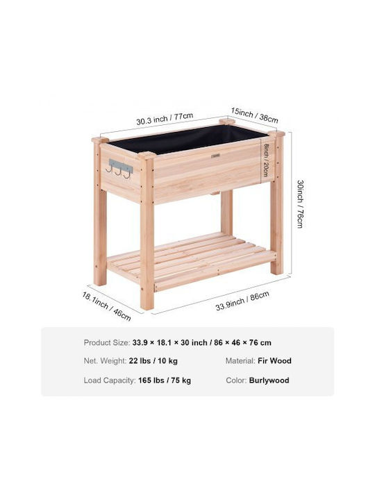 Vevor Topf Hölzernes 86x46x76cm.