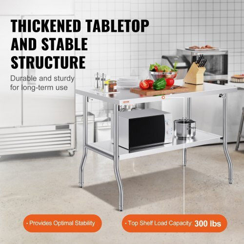 Vevor Steel Workbench L121.92xD76.2xH48cm
