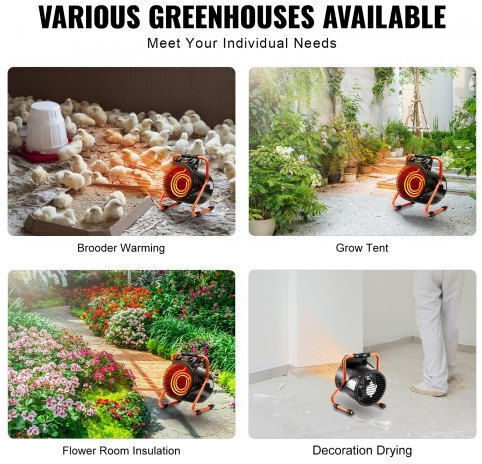 Vevor Βιομηχανικό Ηλεκτρικό Αερόθερμο 2kW