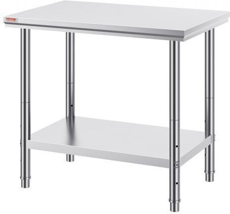 Vevor Ανοξείδωτο Τραπέζι Μ60xΒ90xΥ80cm