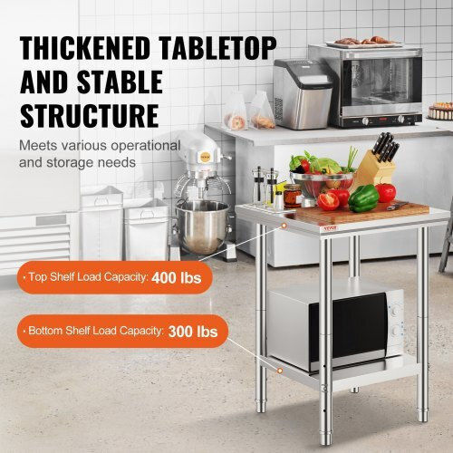 Vevor Steel Workbench L60xD60xH80cm