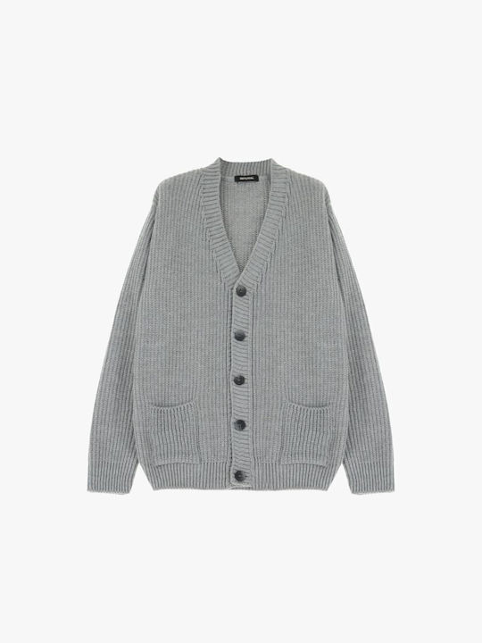 Imperial Men's Knitted Cardigan with Buttons Gray