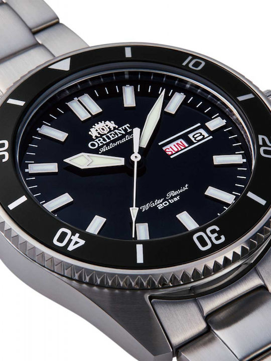 Orient Men's Watch 42mm Automatic with Silver Metal Bracelet
