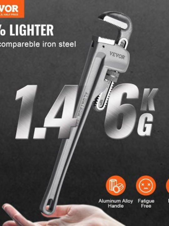 Vevor Γαλλικό Κλειδί Μήκους 457.2mm με Άνοιγμα Σιαγόνων έως 18mm και Αντιολισθητική Λαβή