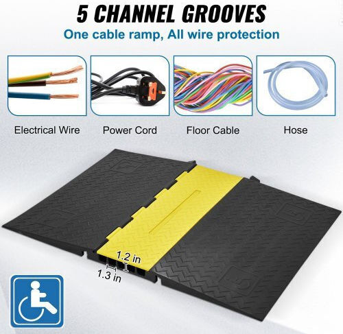 Vevor Vevor Cable Protector Black DLADA15WH1212LBRZV0 1 Piece