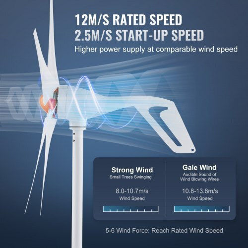 Vevor Wind Turbine with 500W Rated Power