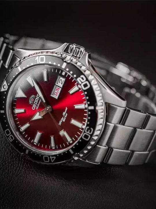 Orient Мъжки Часовник 42mm Автоматичен със Сребърна Метална Гривна