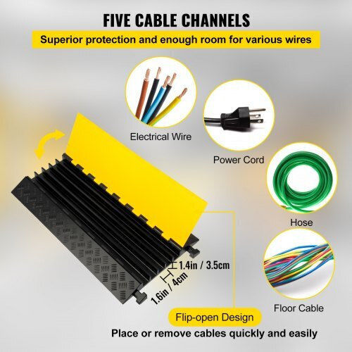 Vevor Cable Protector Black WCGXB000000000001V0 1 Piece