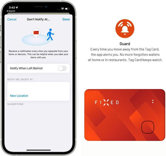 Fixed Card With Find My Support Apple Find My Red Rechargable