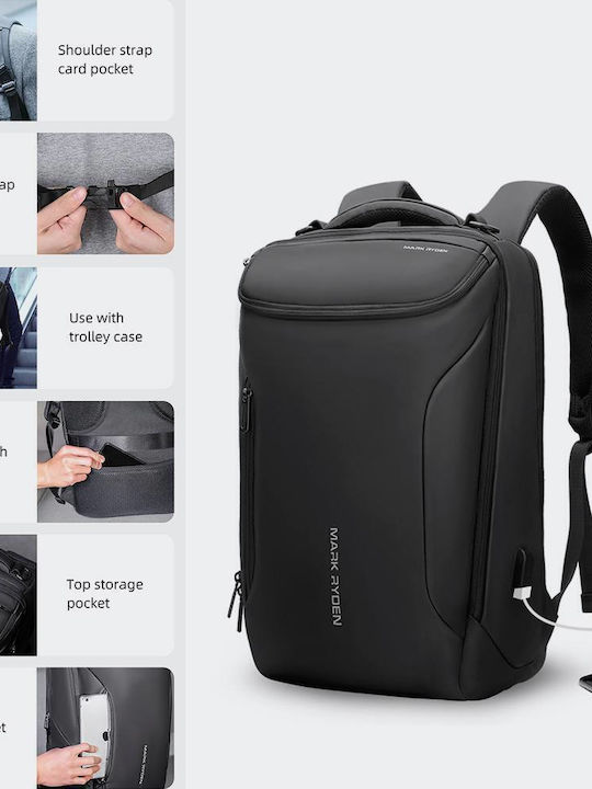 Mark Ryden Τσάντα Πλάτης για Laptop 15.6" με Θύρα USB σε Πράσινο χρώμα MR9031Y-08