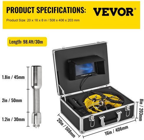 Vevor Endoskopkamera mit Kabel 30m