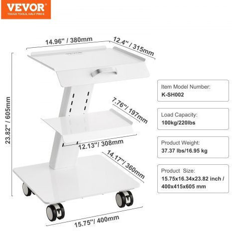 Vevor Vevor Nursing Medical Table on Wheels SYSSTCB4Q2353S6MWV0