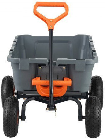 Dump Cart Garden Cart Plastic Four-wheel with Maximum Load Weight 362kg 25.5x25.5cm.
