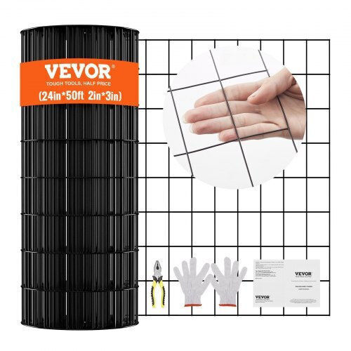Vevor Тел за Ограда на Градина от PVC (ПВЦ) 1бр Черен