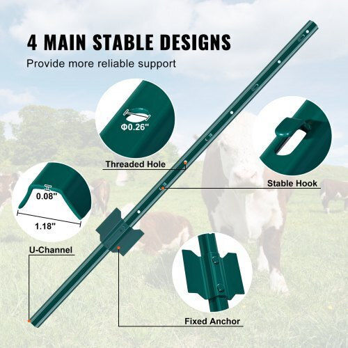 Vevor Garden Fencing Material 10pcs Green