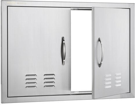 Πόρτα Bbq Vevor 762x533mm Ανοξείδωτη Διπλή Χερούλια & Αεραγωγούς Smmbscjmys30npmwov0