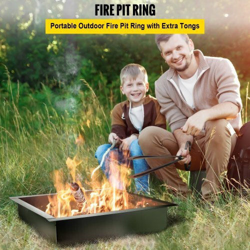 Vevor Fire Pit Ring 36"/30" Diameter 1.5 Mm Tongs Outdoor Tgfxhkhc30x5dqch1v0