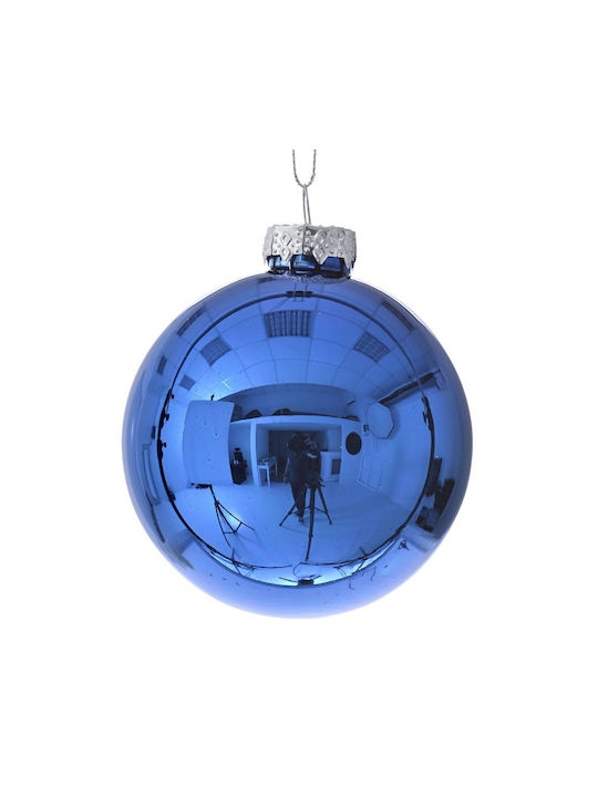 Christmas Glass Ball Ornament Blue