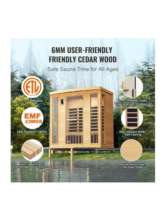 Vevor Infrarot Sauna Für 3-4 Personen Innenbereich