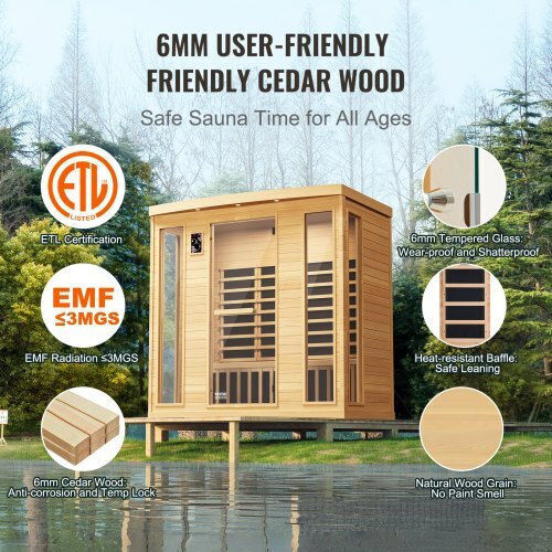 Vevor Infrarot Sauna Für 3-4 Personen Innenbereich