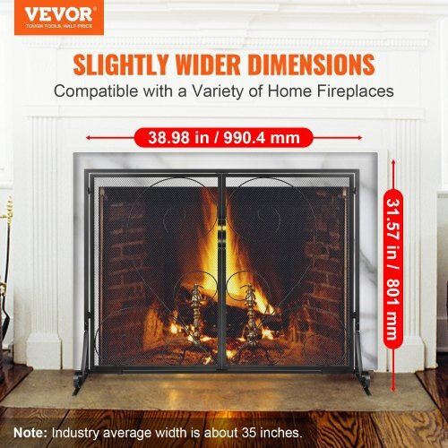 Vevor Гориво за камини от метал 99x80.2см Сив