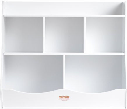 Kids Wooden Bookcase White 89x40x76cm