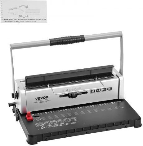 Vevor Bookbinder Machine for Spirals for Maximum 120 Sheets ZDJ20XQSSD34J0H4EV0