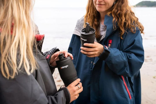 Vango Magma Mug Short B05162 Ποτήρι Θερμός Ανοξείδωτο 240ml Μαύρο με Επιστόμιο