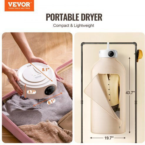 Vevor Θερμαινόμενη Απλώστρα Κρεμαστή 600W με Μήκος Απλώματος 3.7m