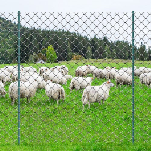 Vevor Στύλος Περίφραξης Κήπου από Μέταλλο 10τμχ Πράσινο