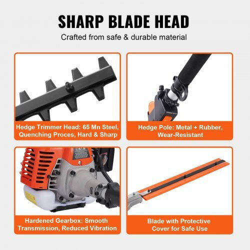 Vevor Vevor Garden Multi Tools Gasoline 2 in 1 Hedge Trimmer Attachment Extension