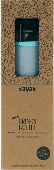 Xavax Μπουκάλι Θερμός Γυάλινο 500ml Γαλάζιο