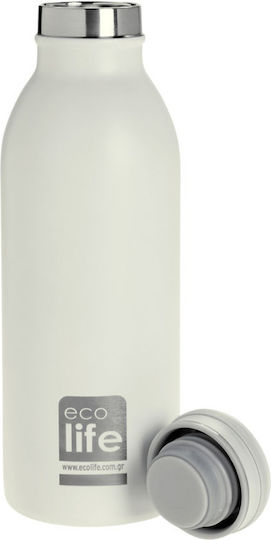 Lifegreen Μπουκάλι Θερμός Ανοξείδωτο BPA Free 450ml Λευκό