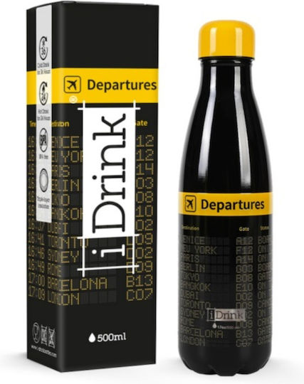 iDrink Flasche Thermosflasche Rostfreier Stahl BPA Frei 500ml Schwarz