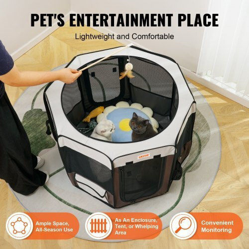 Vevor Foldable Park Dog & Cat Octagon made of Fabric 91.44 x 91.44 x 91.44cm