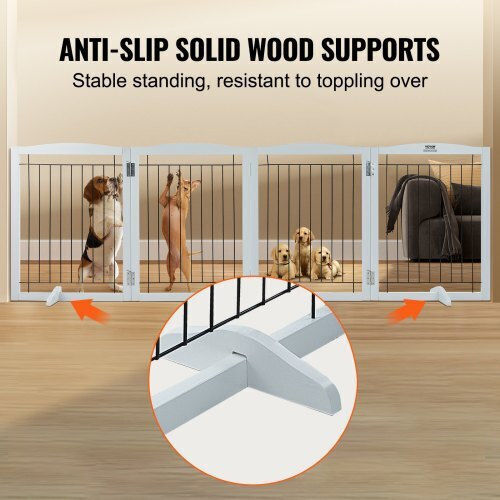 Vevor Divider Dog in White Color 60.96 x 245.11 x 60.96cm