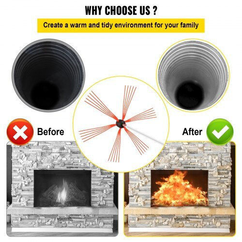 Vevor Nylon Chimney Cleaning Brush Round with Diameter 50.8mm