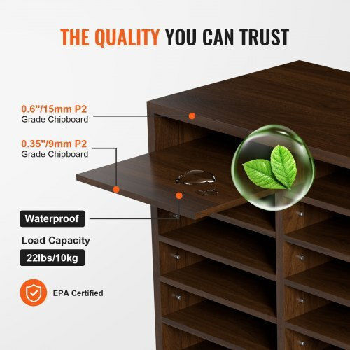 Vevor Filing Tray Brown 20.4x12x16.1cm